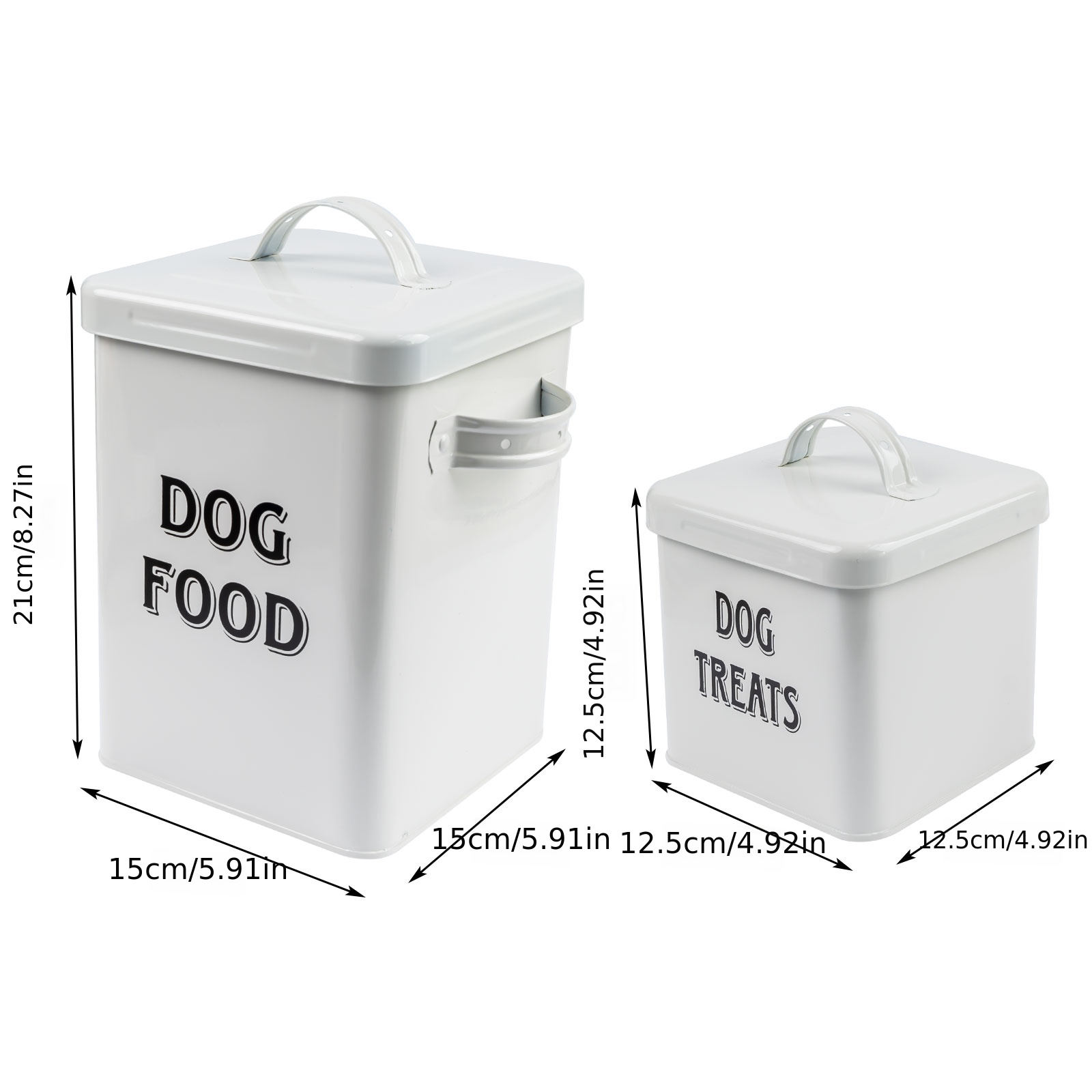 Contenitore per alimenti per cani e gatti, contenitori per alimenti per  animali domestici con coperchio e paletta, forniture durevoli per animali