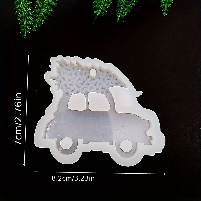 Image of New Christmas Ornament Backpack Decoration Diamond Small Truck Diy Keychain Silicone Mold Car Diy Christmas Diamond Grain Car Drip Mold