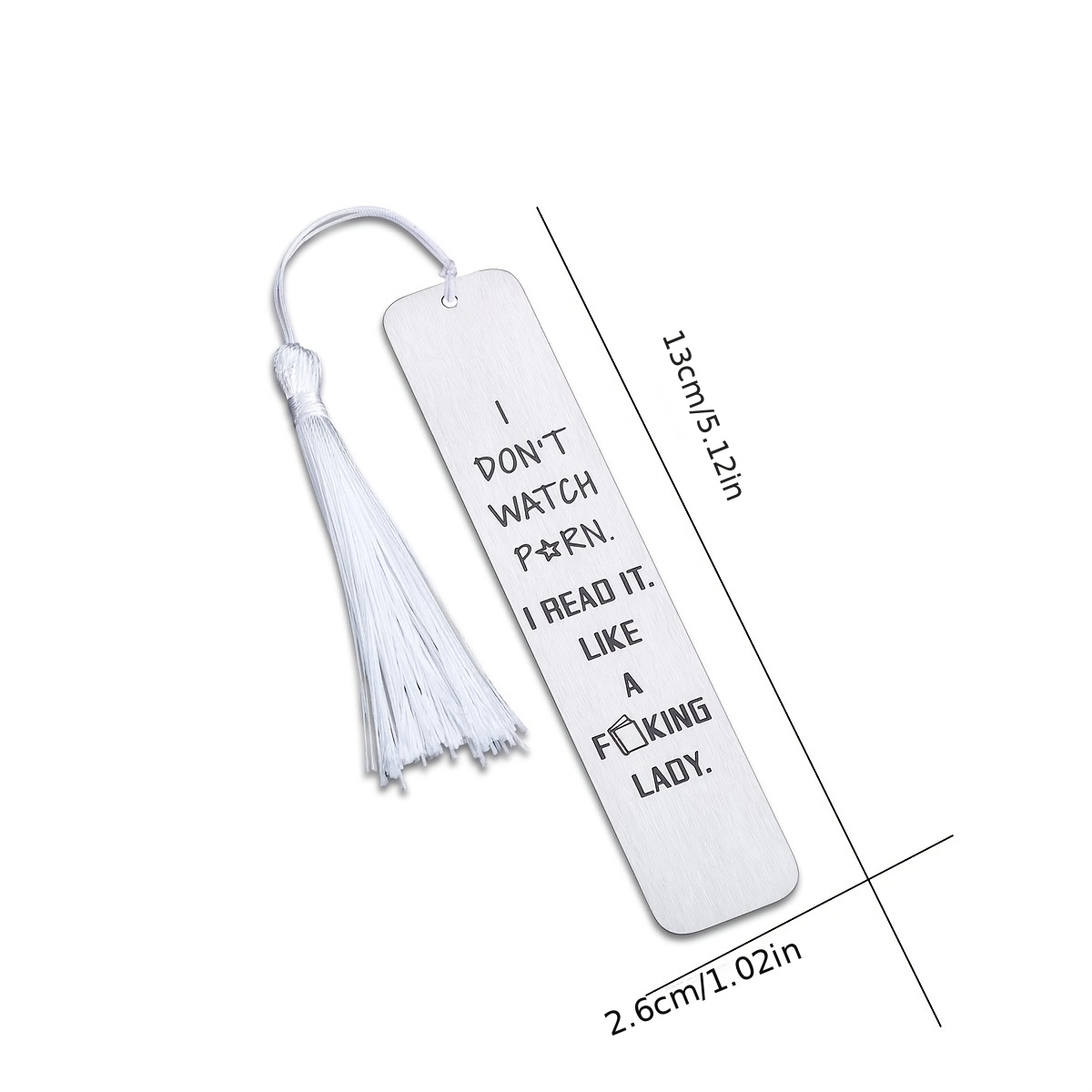 Bookmark for Men Funny Bookmark for Men Bookmark With Tassel Book Lover  Gift Book Accessories Custom Bookmark Bookworm Fake Metal Bookmark 