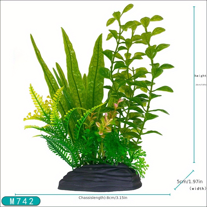 Aquarium Decoration Artificial Aquatic Plastic Plants - Temu