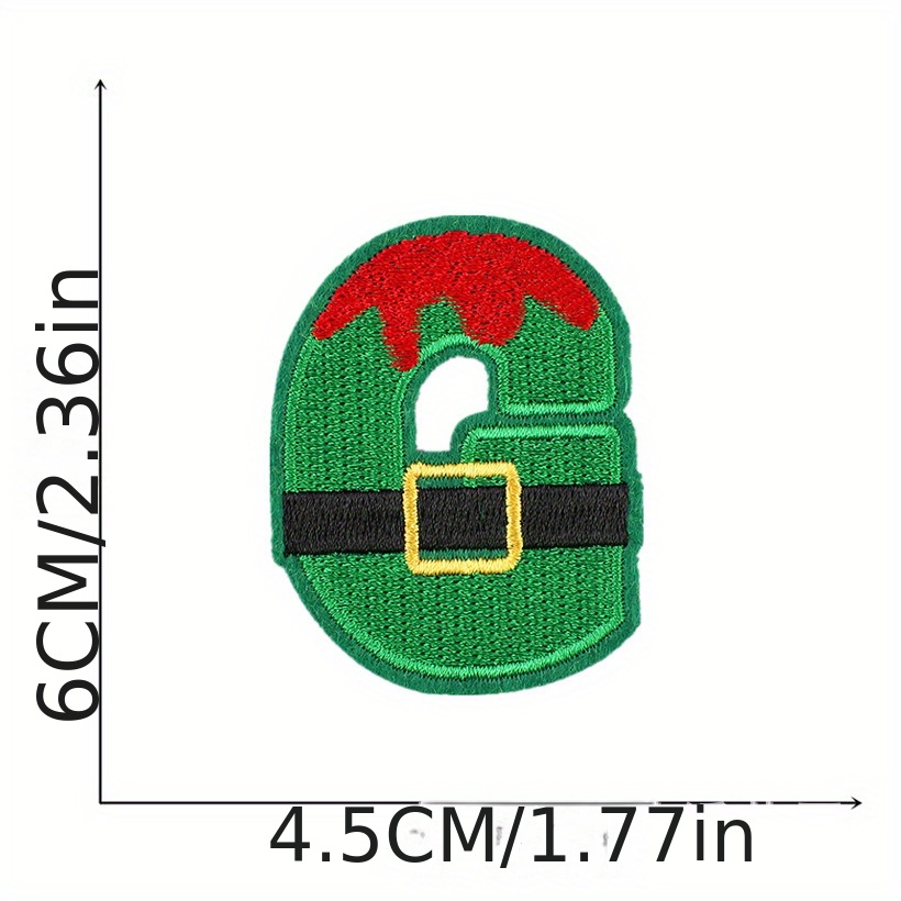 Christmas Theme Letter Embroidery Patches For Clothing Iron - Temu