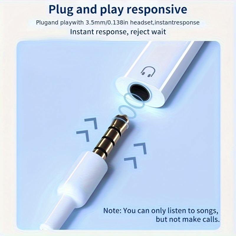usb c to 3 5mm audio adapter dual port   plug and play hi fi sound suitable for phones iphone 15 s23 s22 ultra iphone and   and laptops clear conversion no noise abs material   portable audio Product details 1