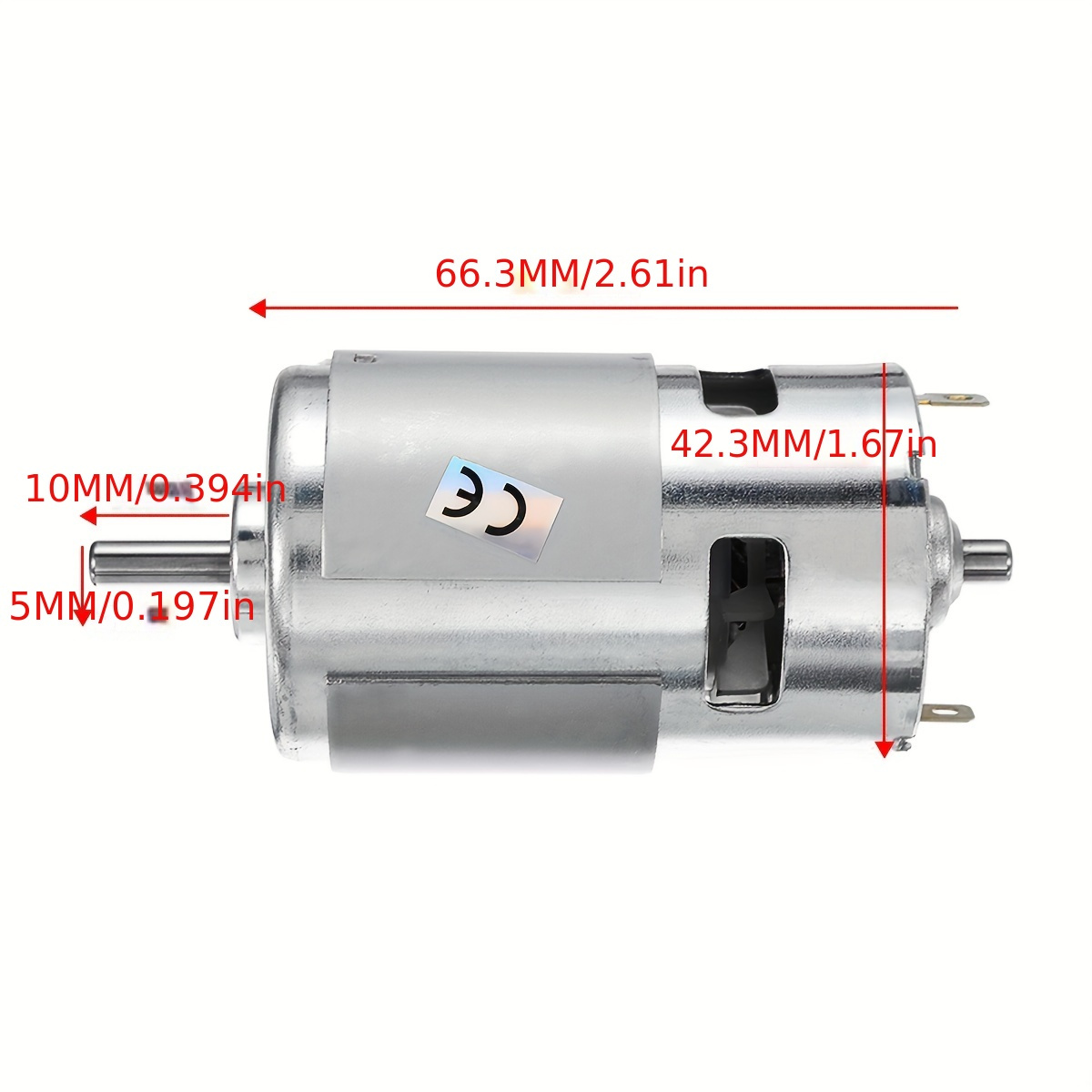 775 DC Motor DC 12V - 24V Max 12000 RPM Ball Bearing Large Torque High  Power Low Noise Gear Motor Electronic Component Motor 2-Pack（with Bracket）