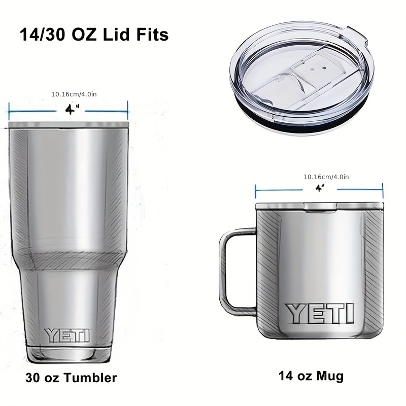 2pcs yeti tumbler lids 20oz 30oz replacement lids for coffee mugs car tumblers and drinkware stylish and durable kitchen accessories