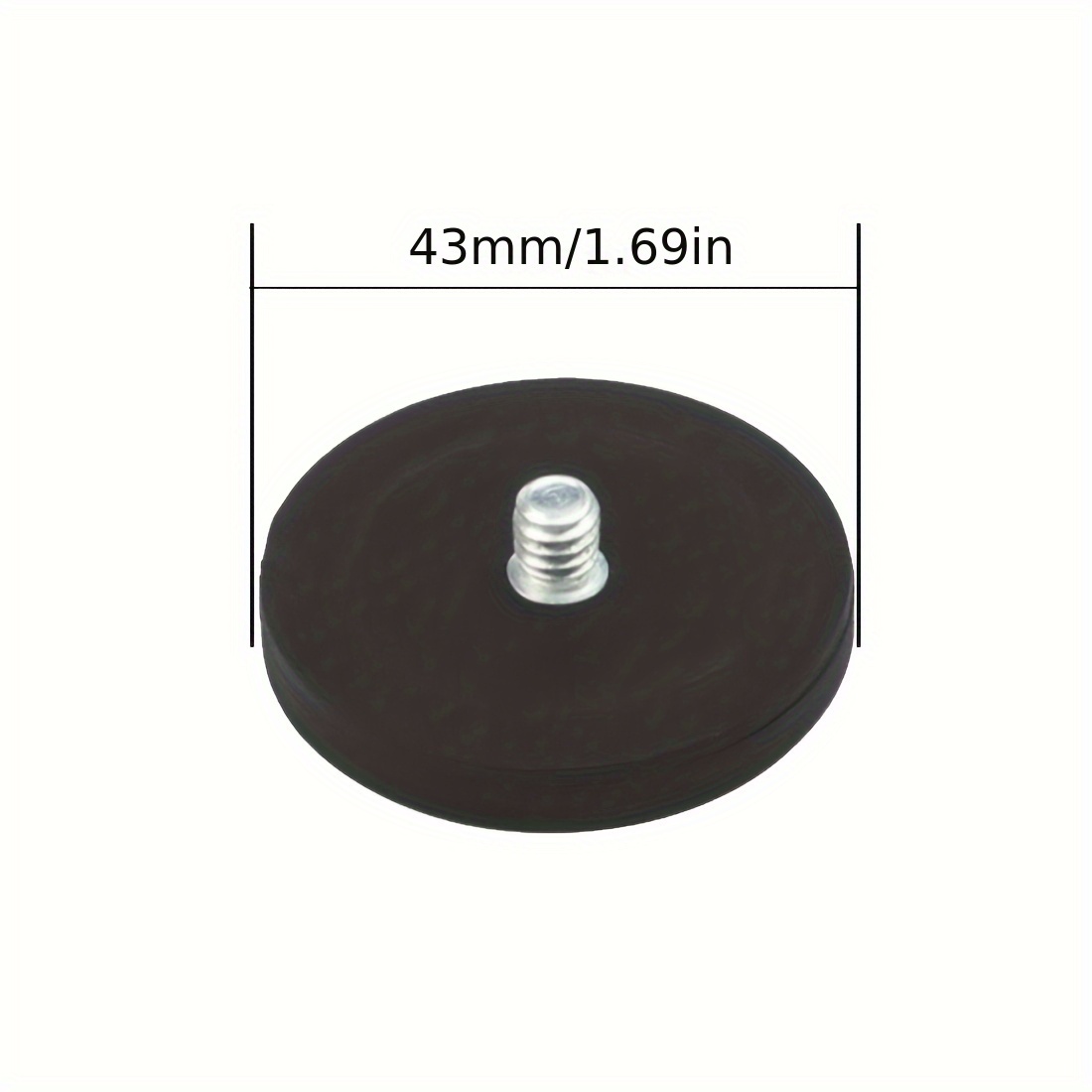E-shop D66 D43 Magnetfuß mit Gummiüberzug und 1/4 Zoll Schraube zur Montage für Gopro Kameras, LED Taschenlampen, Handyhalterungen und Monitorhalter