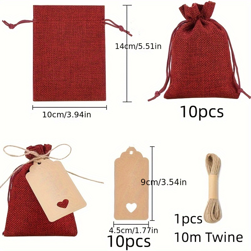 Burgundy Drawstring Gift Wrapping Bags Jewelry Bags Gift - Temu