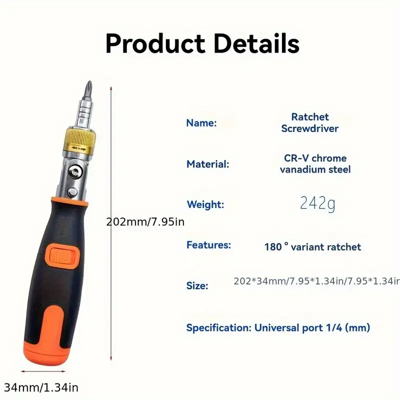 10pcs multi angle two way ratchet screwdriver set with hidden bits ergonomic handle space saving for tight spaces quick tool change screwdriver set tight space access durable construction Product details 1