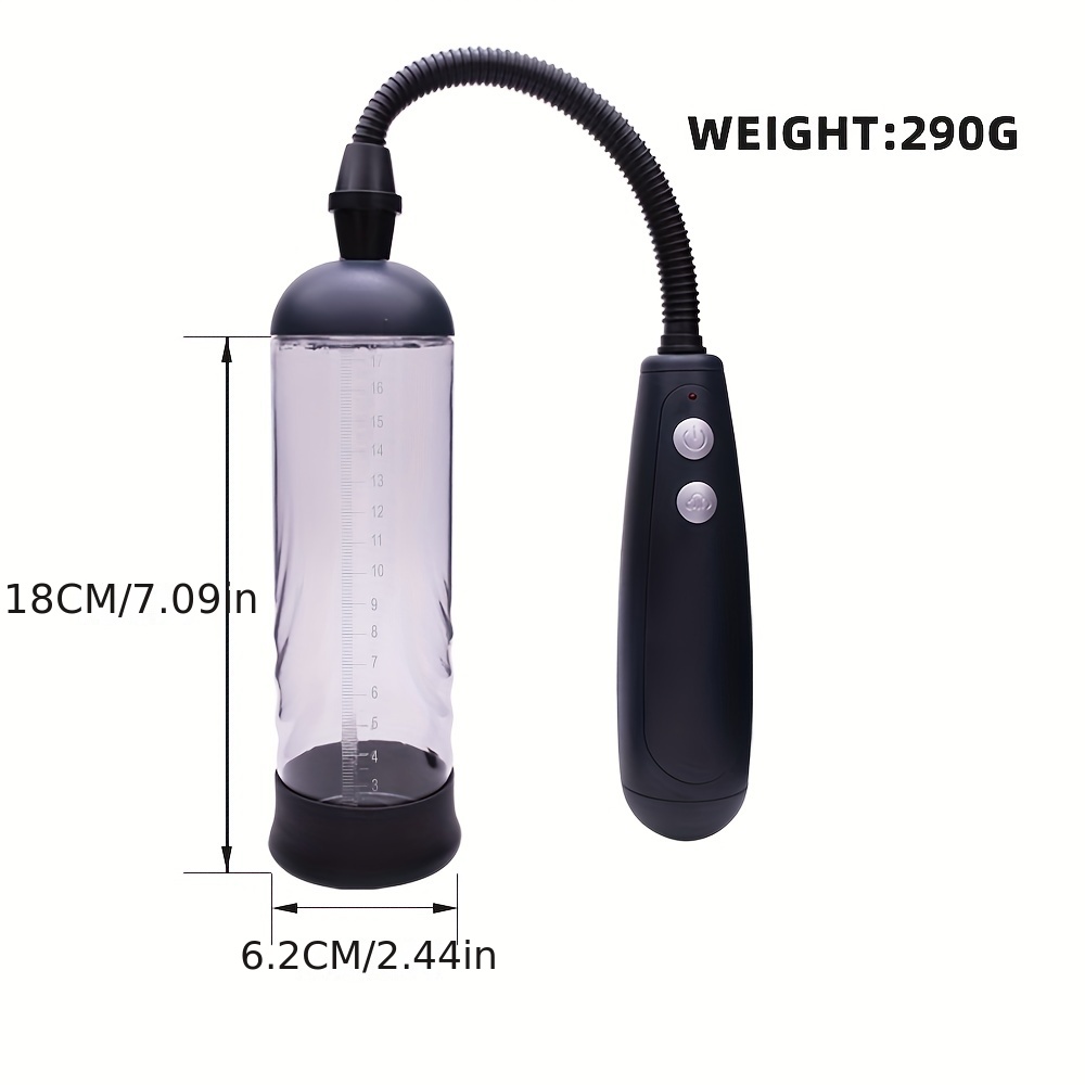 1pc Electric Penis Pump, With Scaled Negative Pressure Vacuum Penis Pump,  Length 6.69inch Portable Male Penis Exerciser, Batteries Not Include