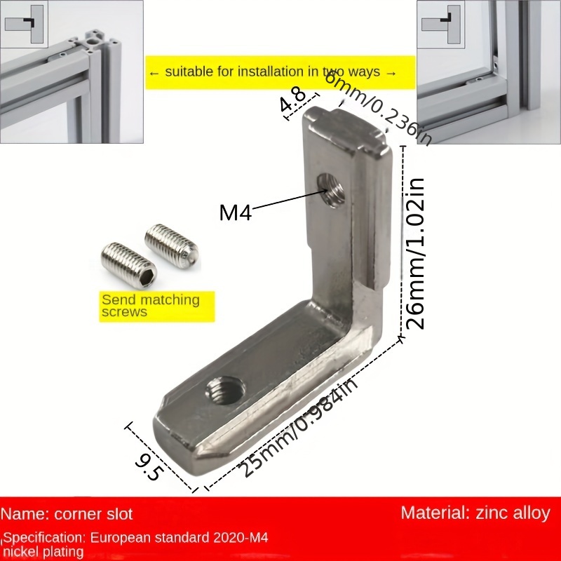 Aluminum Interior Corner Connector  Aluminum Profile 3030 L Bracket -  10pcs Slot - Aliexpress