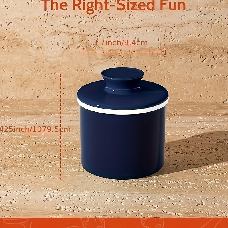 

Sweese French Butter Dish With Lid - For Counter With Water Line For Spreadable Butter - No More Hard Butter - Navy