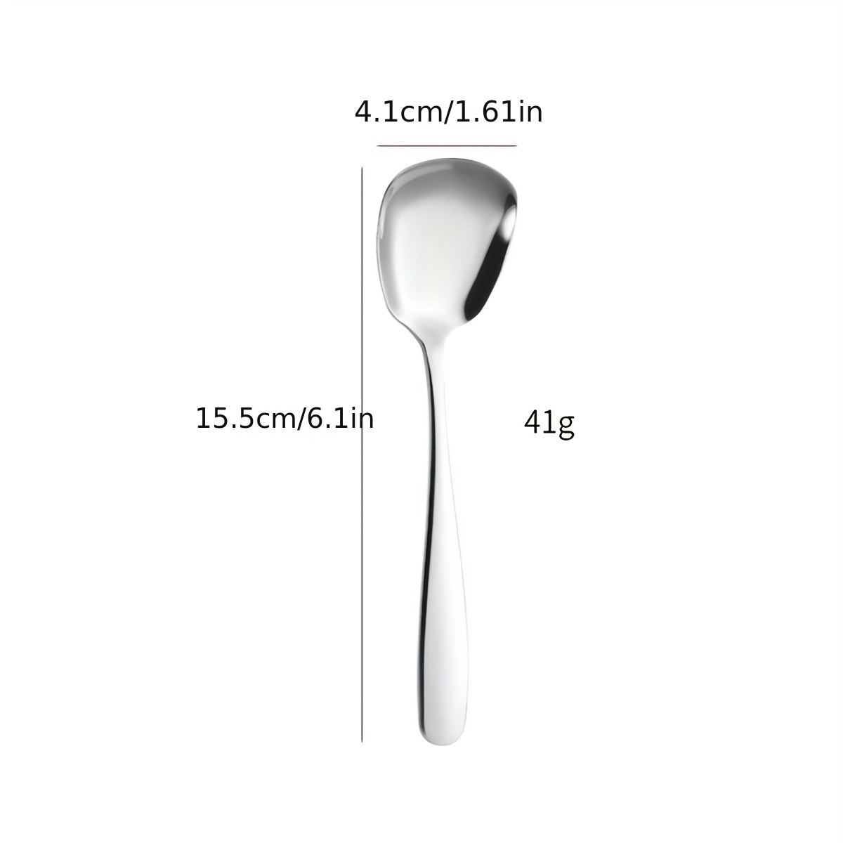 Durable Stainless Steel Square Head Spoon For Sweet And - Temu