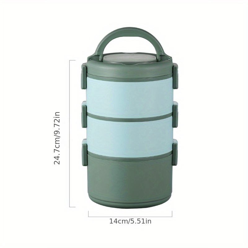Insulated Food Container,Bento Stackable Lunch Box,3 Layers