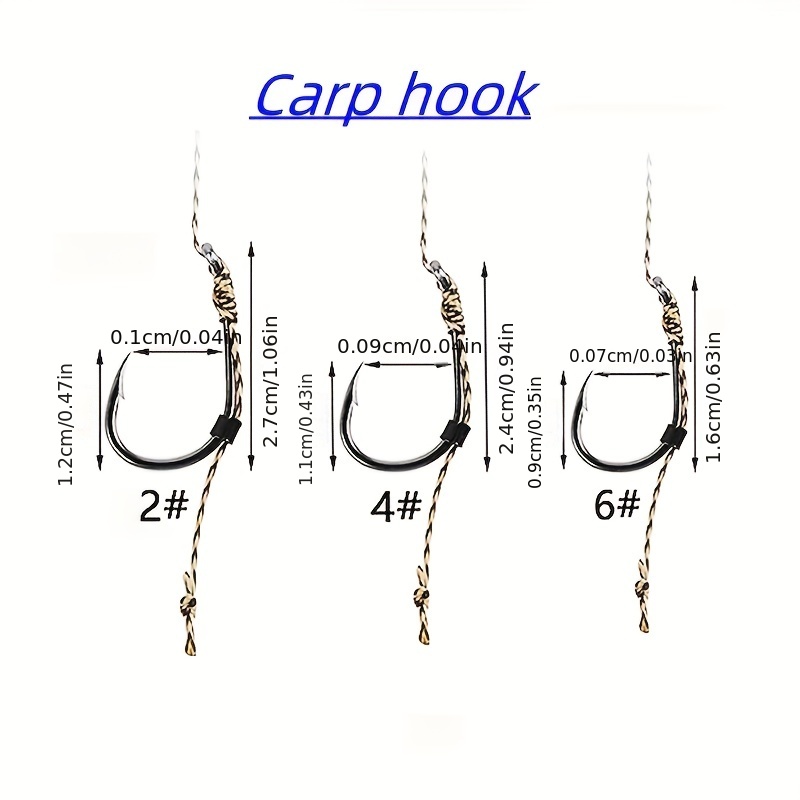 Carp Fishing Hair Rigs Bait Cage Line Group Hooks Fishing - Temu