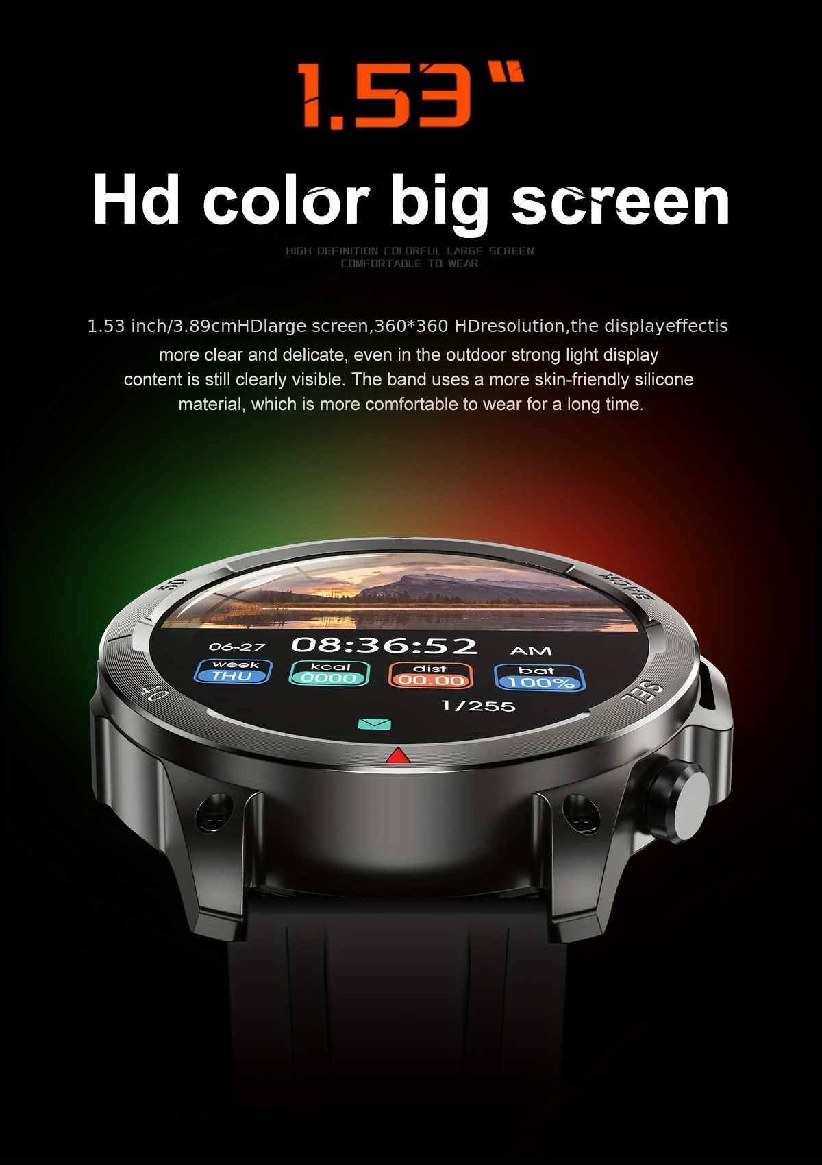 Men's Smartwatch HD LED Display, AI Voice Assistant, Wireless Calling, GPS Tracker, Compass, Fitness Tracker with Stainless Steel/Silicone Band_voghion.com