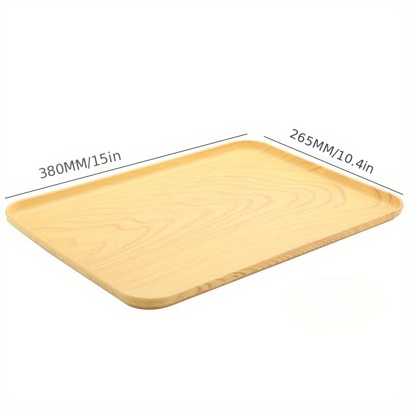 Bamboo Serving Tray with Handles,14.96* 9.84 Wooden Breakfast