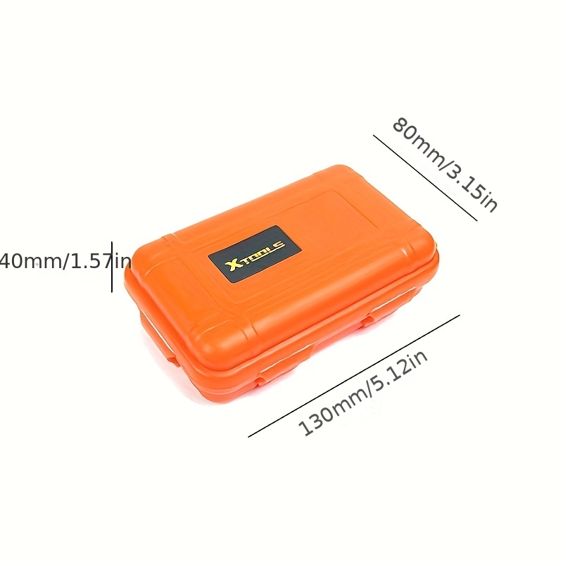 1PC Storage Box Waterproof Sealed Case Moisture-proof Container Outdoor  Orange 