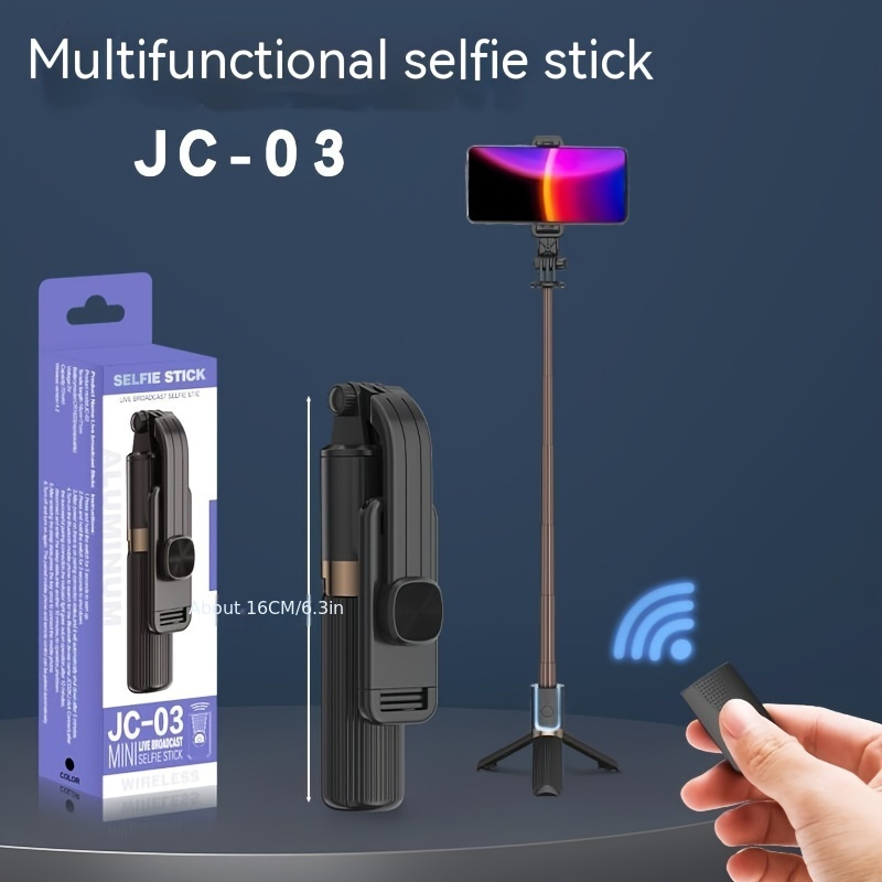 Móvel BT Selfie Stick Multifuncional Portátil Integrado - Temu Portugal