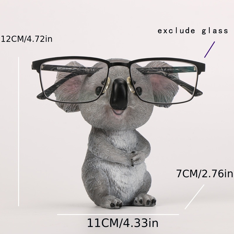 Soporte para anteojos Koala, de animales de resina, retenedores de  exhibición de gafas para , oficina, escritorio, decoraciones Salvador  sostenedor de la lente