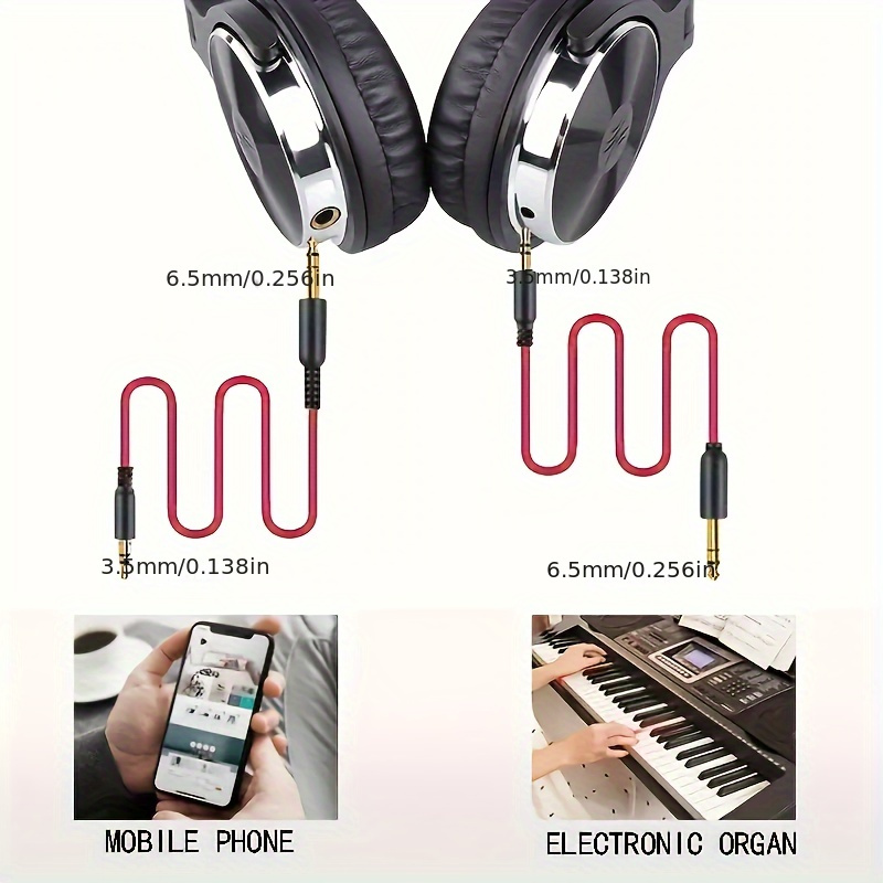 Auriculares para juegos de orejas de gato con cable AUX de 0.138 in, luz  LED con cancelación de ruido, auriculares estéreo plegables sobre la oreja