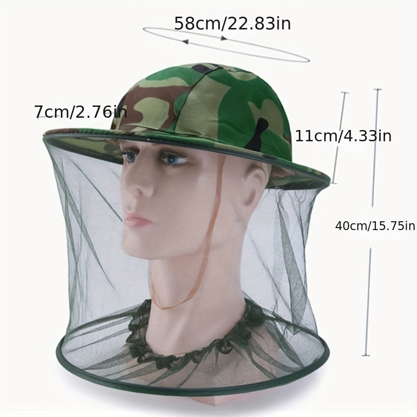 Anti Mosquito Head Net Hat Sun Hat Bug Hat With Hidden Net Mesh