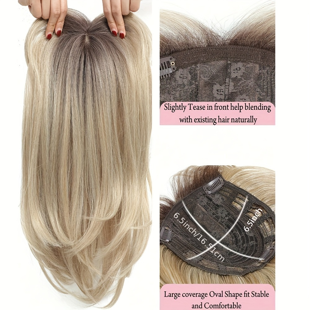 18 inch hair toppers women thinning hair 6 5x6 5 inch large  display picture 3