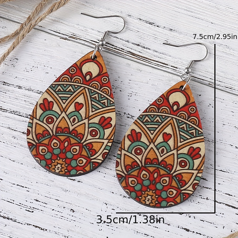 Vintage Western Ethnic Boho Geometric Dangle Earrings