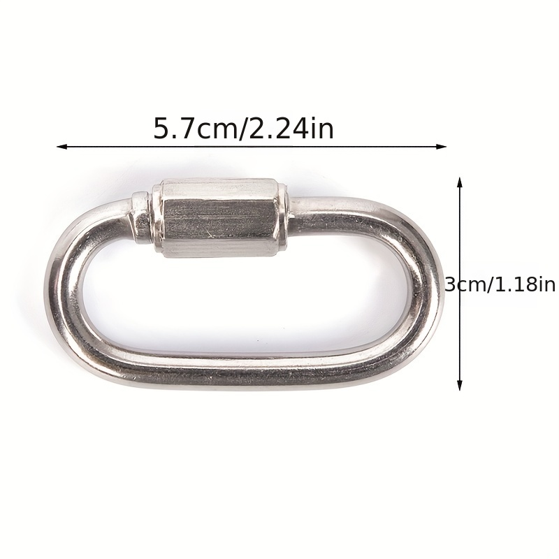 1pc Stainless Steel Screw Lock Carabiners Quick Links Safety Snap