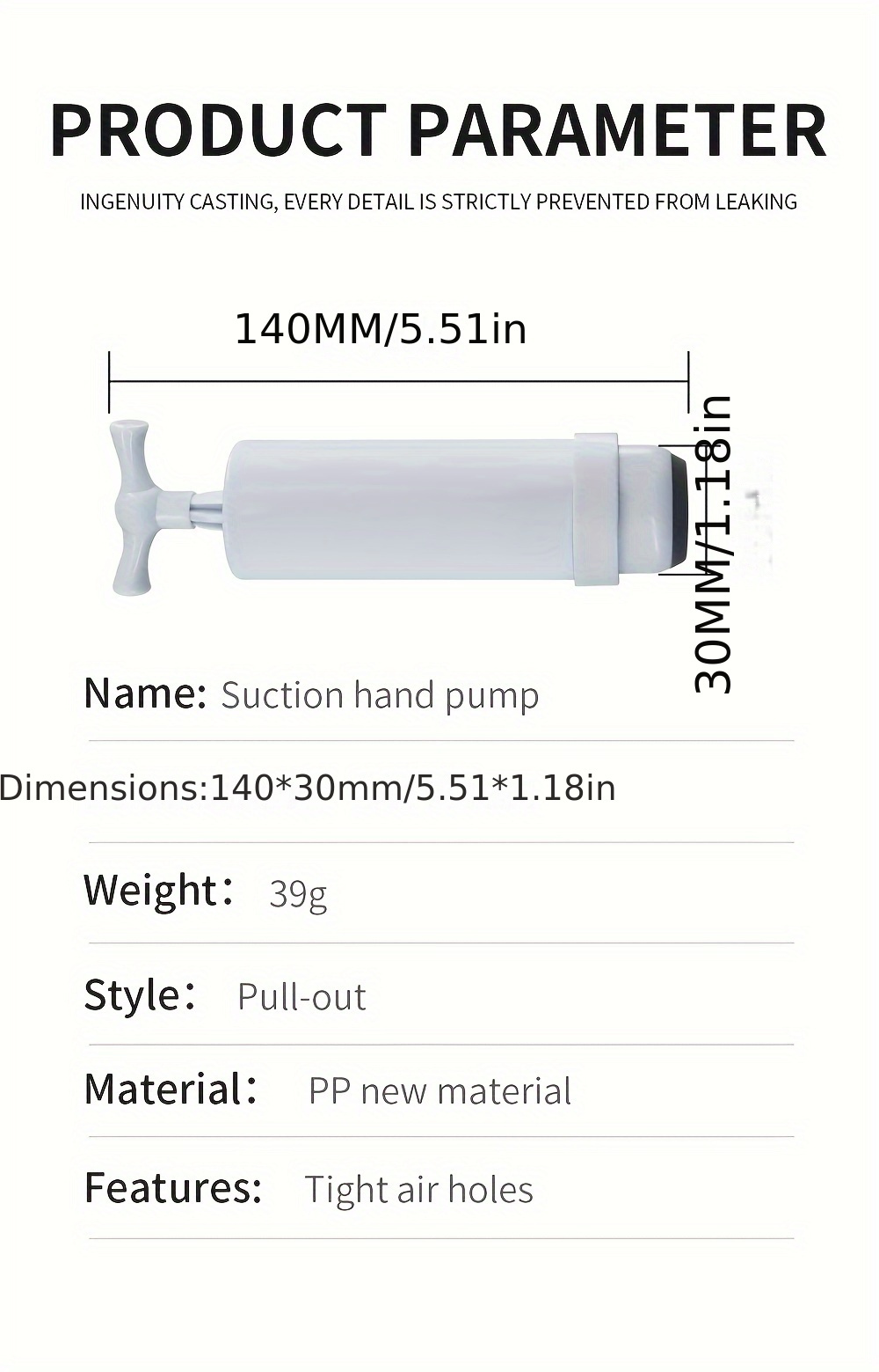 Vacuum filament storage bag with suction Pump