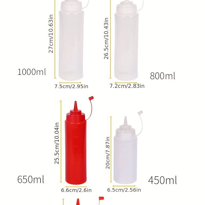 Squeeze Bottles Sauce Bottles Condiment Squeeze - Temu