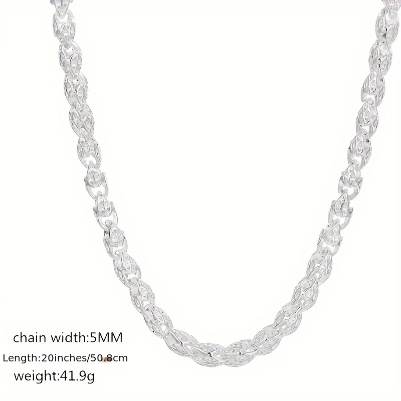 TEMU 925 Sterling Silver Thin Flat Snake Bone Chain Necklace - Elegant Jewelry Gift For Everyday Wear And Festive Occasions