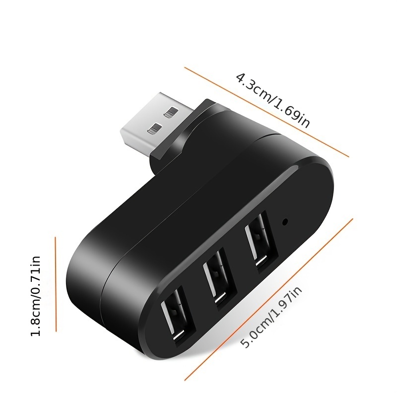 3-port Usb Hub With Black White Colours - Temu