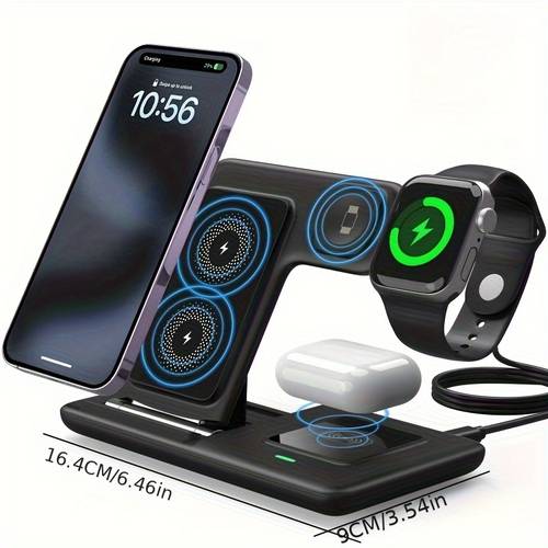 ํ๋ชฉ ์ฌ์ง 3-in-1 ๊ณ ์ ์ถฉ์ | iphone 17/16/15/14/13/12/11/pro/max/mini/8/plus/x/xr/xs/x/se, iwatch ultra/ /10/9/8/7/6/5/4/3/์ฉ ์ ์ด์ ๋ฌด์ ์ถฉ์ ์คํ ๋