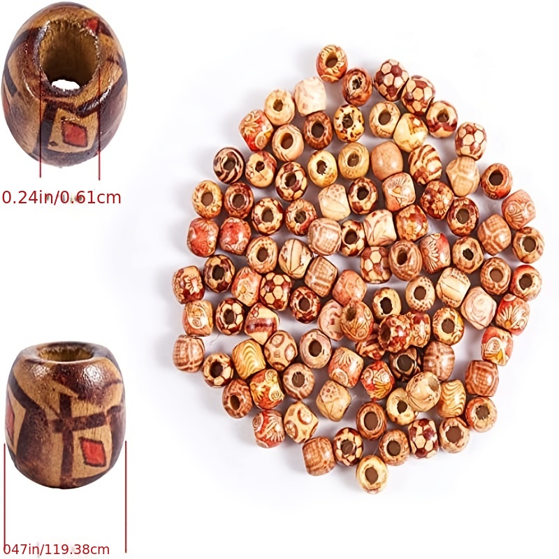 African wooden deals hair beads