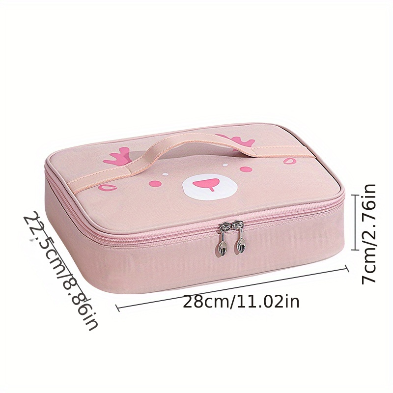 Christmas Deer Lunch Box Bag Waterproof Insulated Picnic Bag