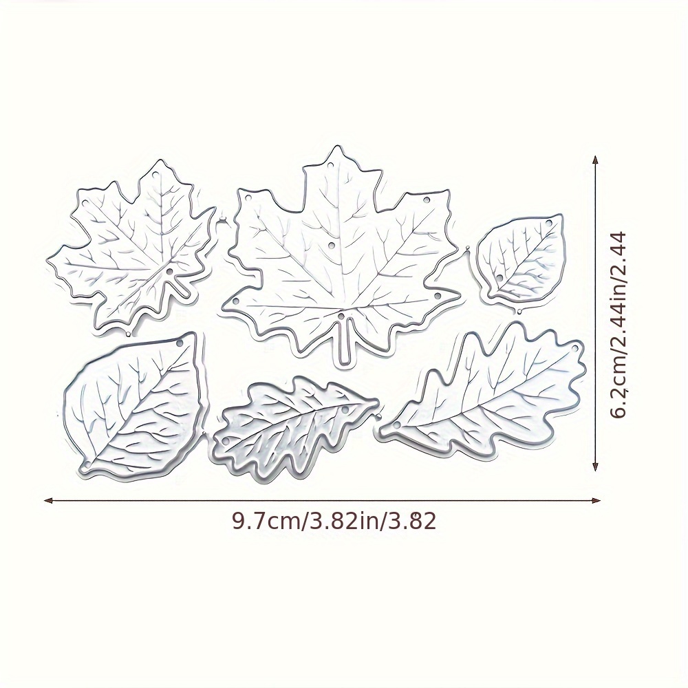 TEMU 1pc Metal Cutting Dies Maple Style For Paper Cards Scrapbooking Greeting Cards Albums Crafts Decorative Metal Cutting Dies