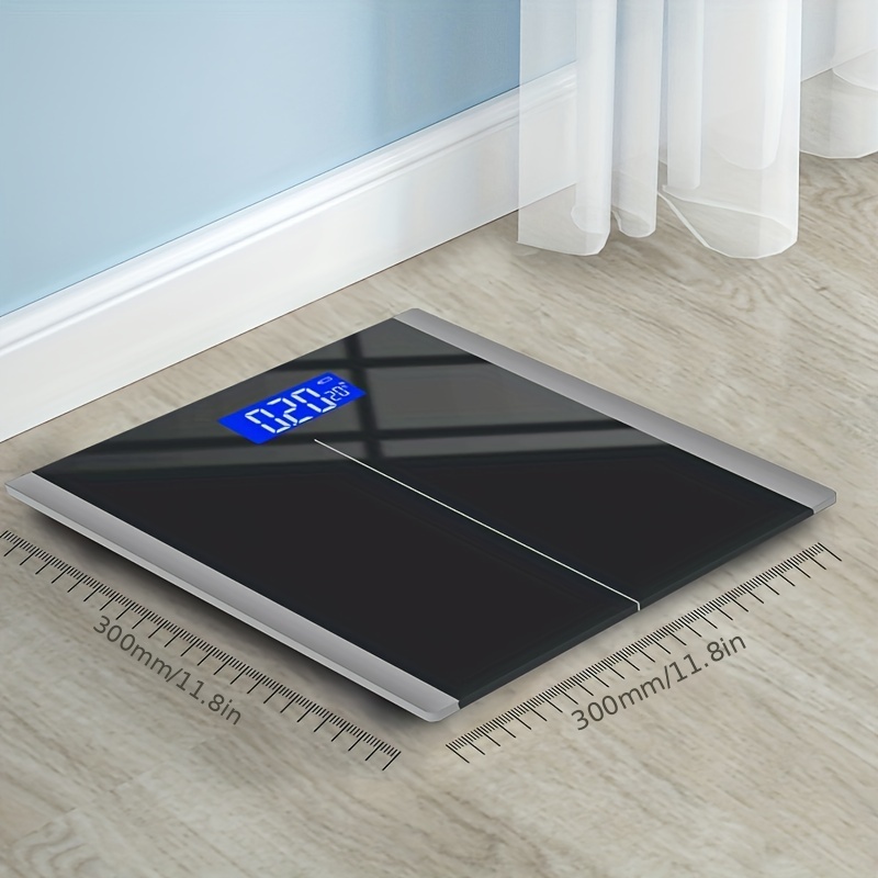 Etekcity Digital Weight Bathroom Scale, 6mm Tempered Glass Platform with  Rounded Corner Design, Large Backlit LCD Display, Silve