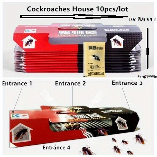 5pcs 10pcs cockroach traps to capture and kill cockroaches a nest ending solution for kitchen and household use details 4