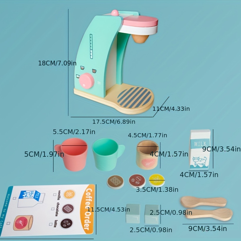 子供用ままごとキッチン木のおもちゃ、木製コーヒーマシンのおもちゃ