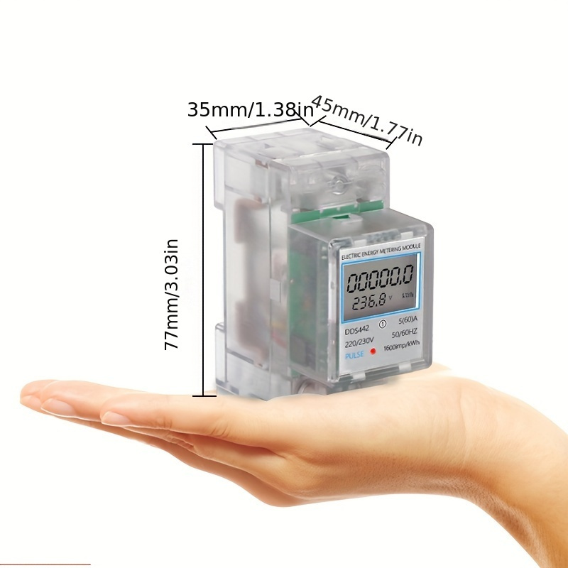 Contatore Elettrico Display Digitale Trasparente Contatore - Temu Italy