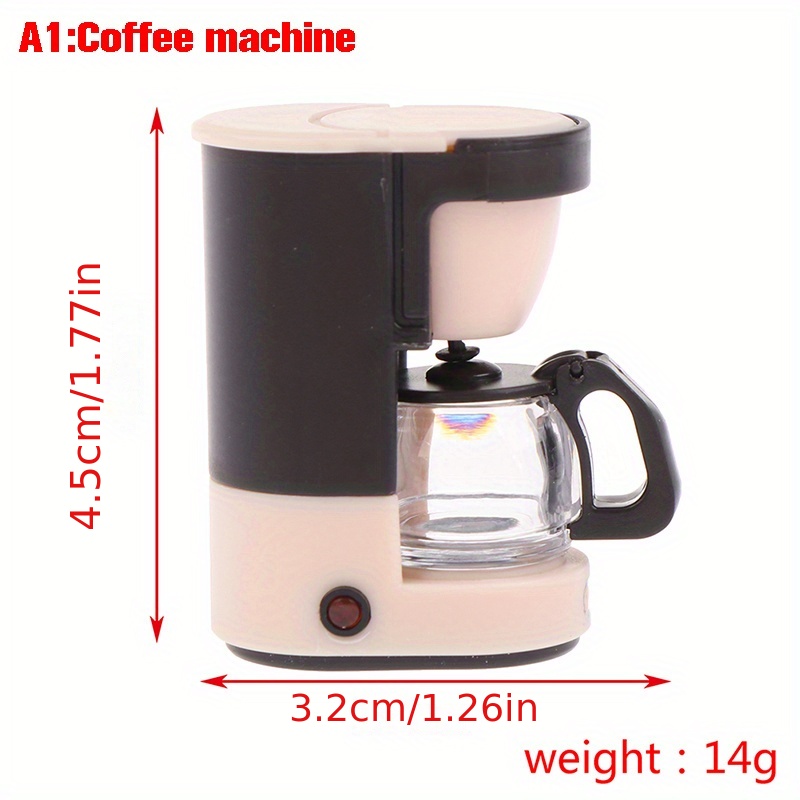 1PCS 1/6 Scale Cute Mini Coffee Machine Model Miniature Dollhouse