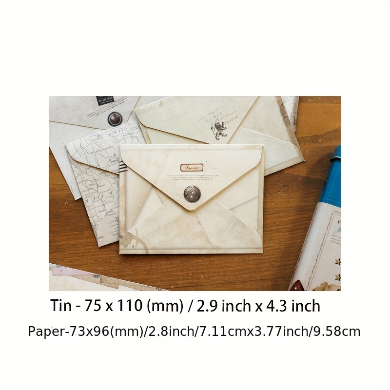 Mini enveloppe en papier kraft rétro mignon, enveloppe de style occidental, belle  enveloppe de rangement pour carte Membn'aime, fournitures de fête, 12  pièces - AliExpress