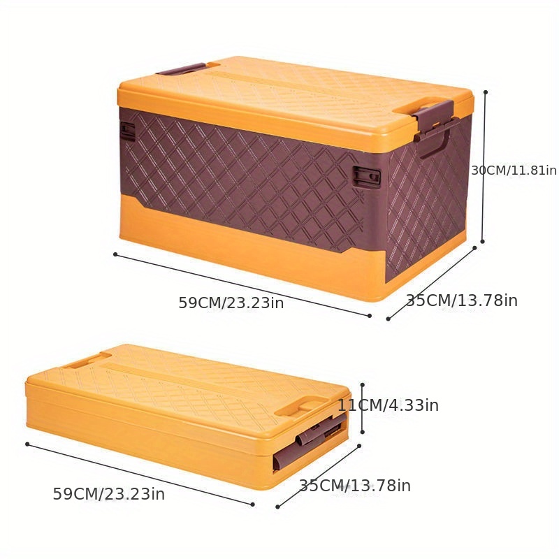 40L/70L Outdoor Camping Folding Storage Box Double Layer Thickened