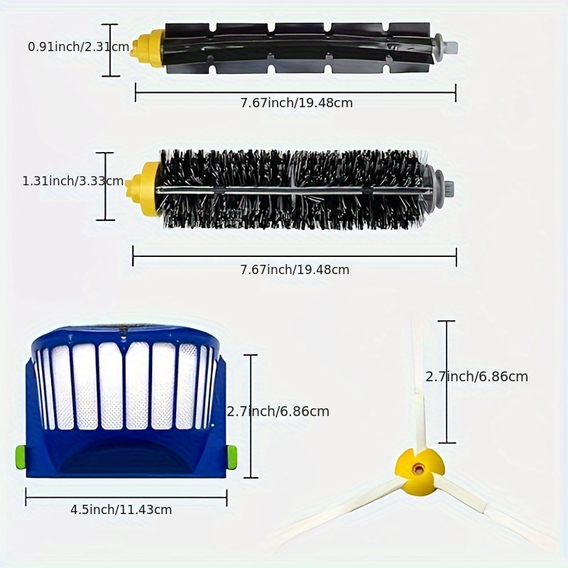 Kit Accesorios Repuesto Aspiradora Irobot Serie 600 690 680 - Temu Mexico