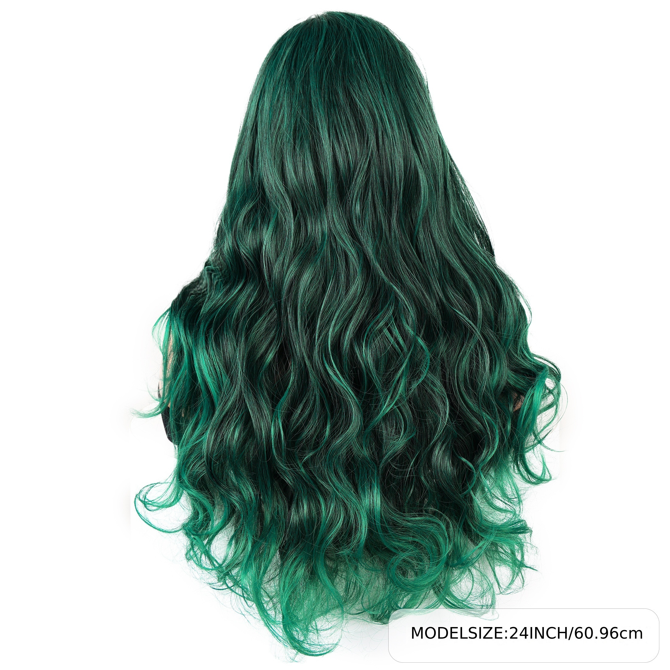 Long Green Wig Women Curly Wavy Hair Super Soft Synthetic Temu