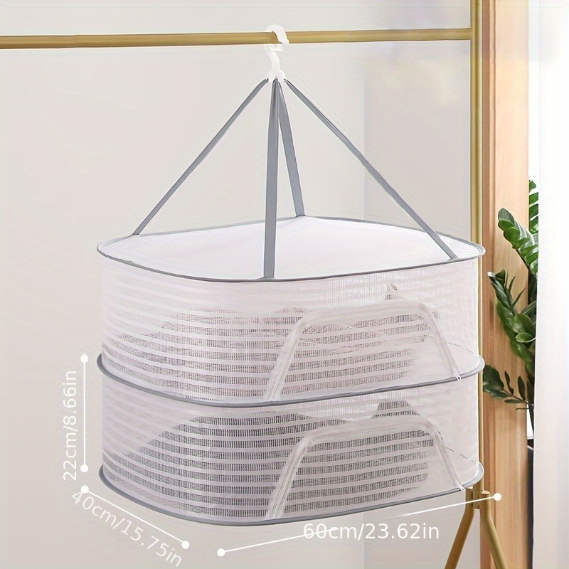 non-toxic Mesh Herb Drying Net - Foldable with Zippers