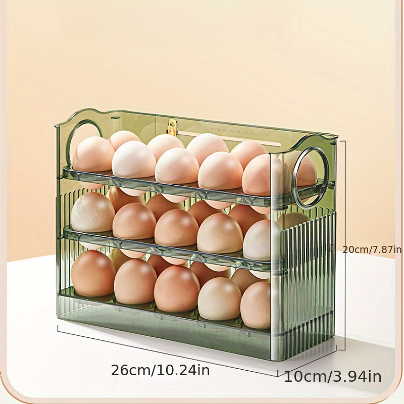 1 Unidad, Soporte De Plástico Para Huevos Para Refrigerador, Contenedor De  Almacenamiento De Huevos Para Refrigerador, Organizador De Huevos Para Puer