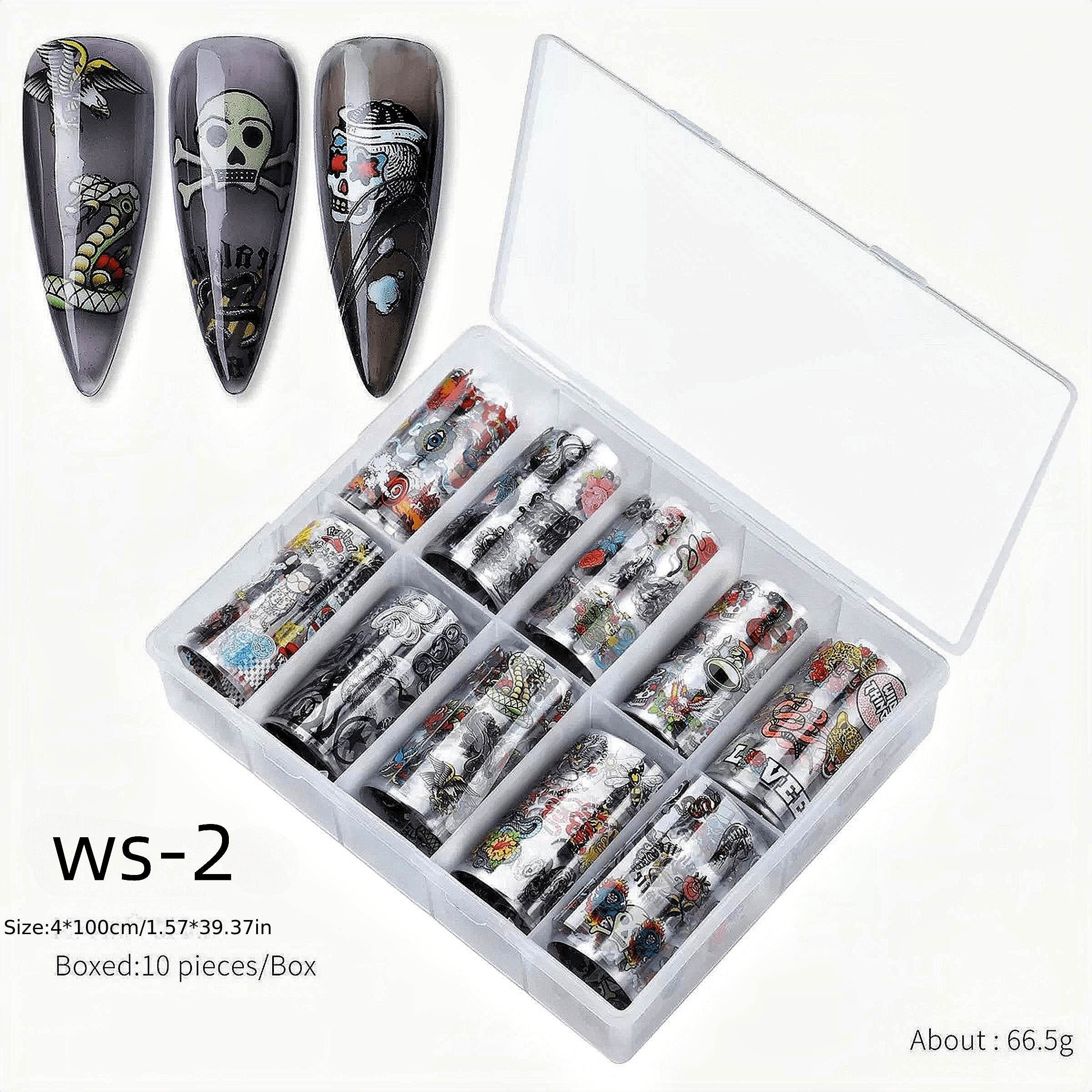 Halloween Nail Foil Transfer Stickers Pumpkin Ghost Decals DIY