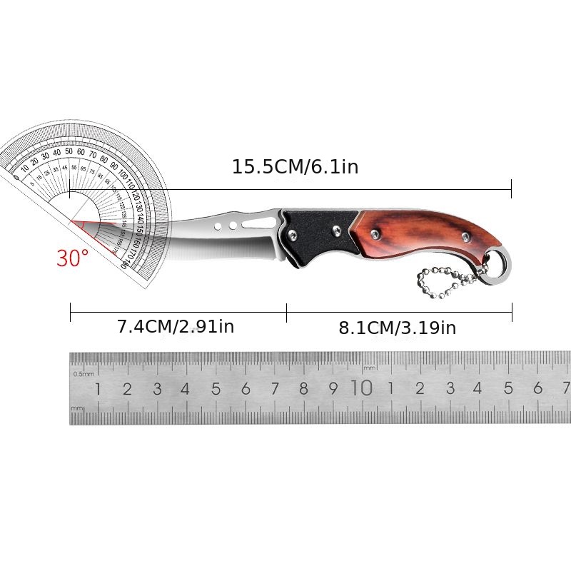 Navaja Plegable Tactica Acero Inoxidable 440 Hoja 8cm Bison