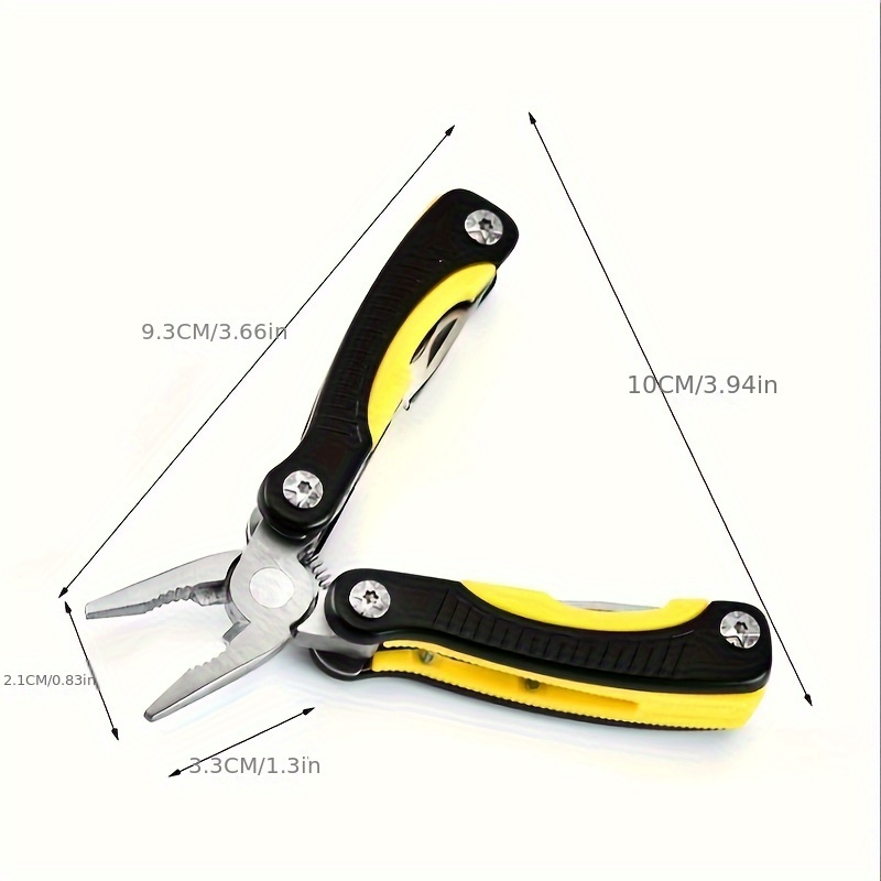 1pc Survival Multitool Multifunctional Stainless Steel Small Folding Plier  With Pocket Knife For Outdoor Camping Emergency, Shop The Latest Trends