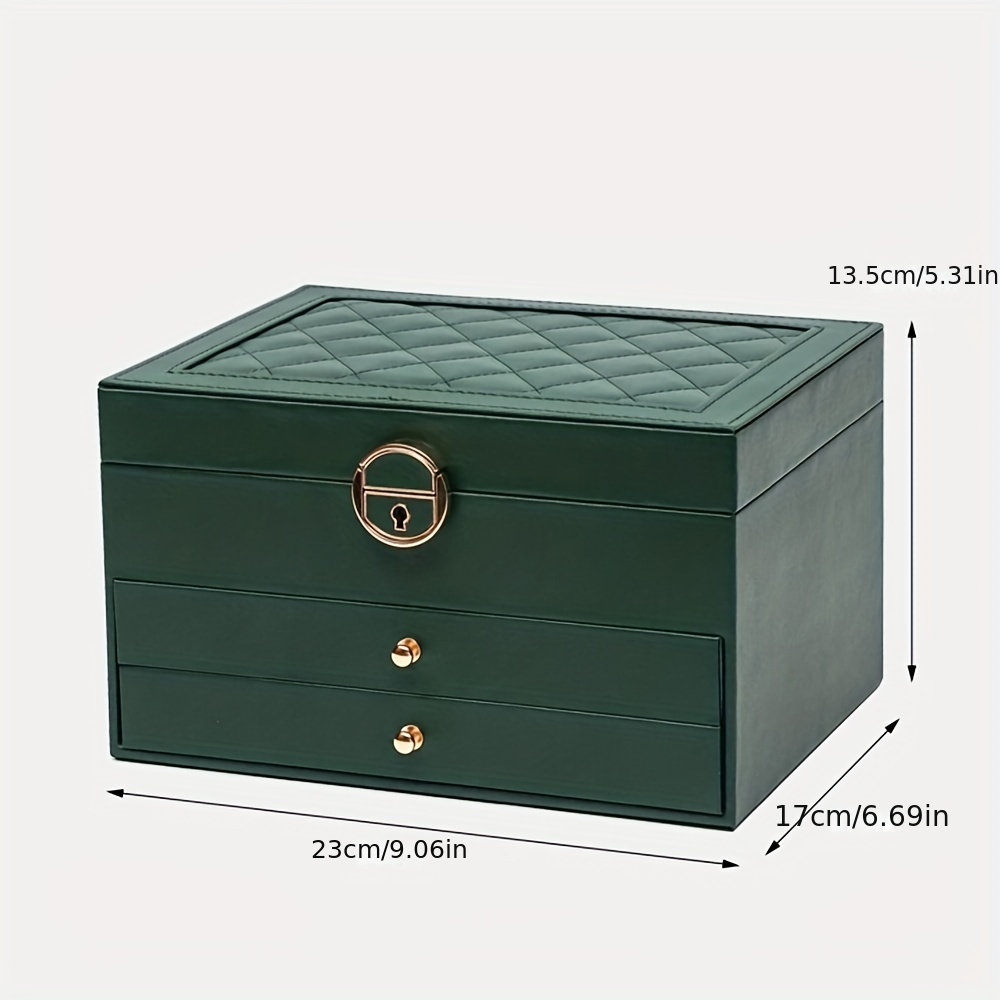 Desktop Jewelry Storage Box Large Capacity Organizer Case Box